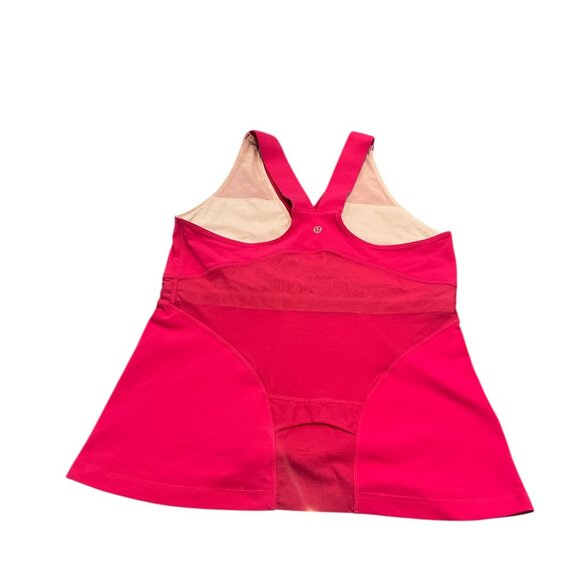 LULULEMON Deep V Athletic Tank **Size 8-10 Crossbody Mesh Back w Pocket W1D115 - Picture 5 of 13